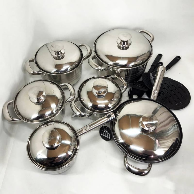 Набор посуды ASTRA A-2518 из нержавеющей стали 18 шт. (tf4521) - фото 3 Набор посуды ASTRA A-2518 из нержавеющей стали 18 шт. (tf4521) - фото 3