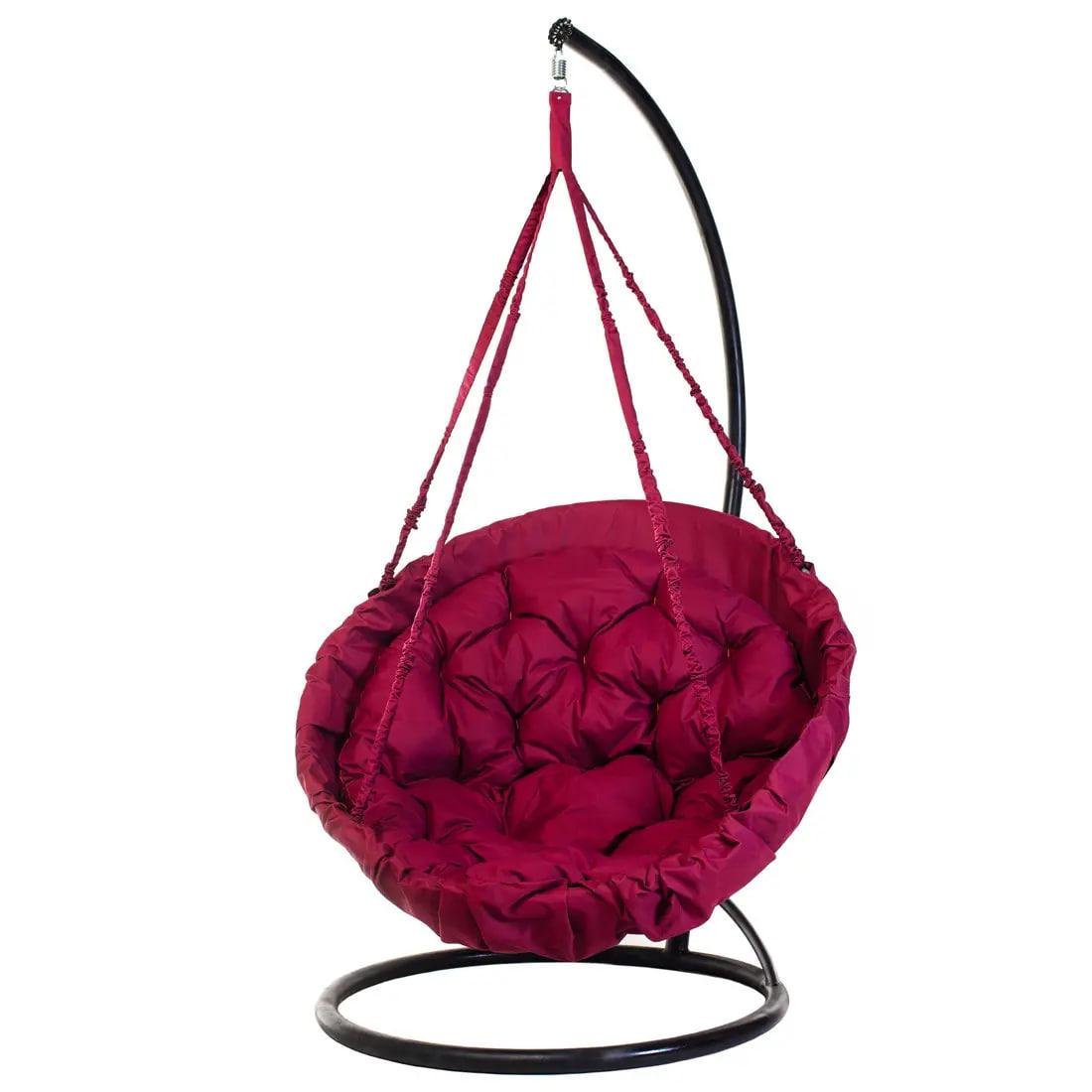 Крісло-гамак з опорою 220 cм комфорт і легкість до 120 кг 96 х 96 см Бордовий (П399)