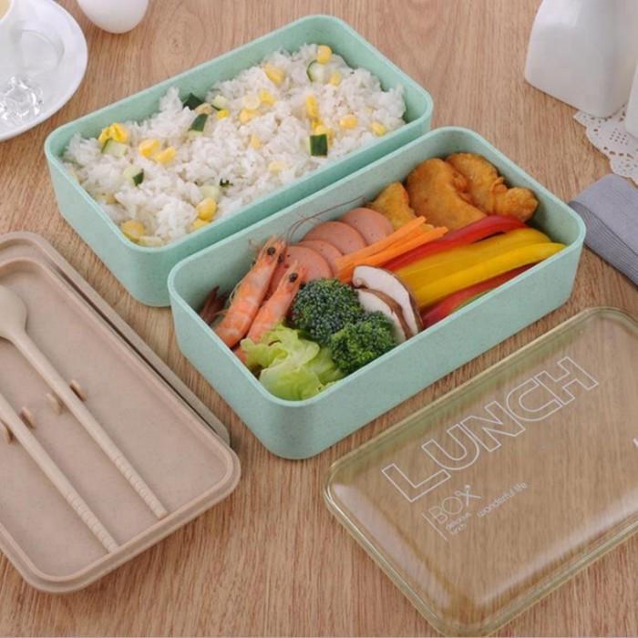 Эко лнч-бокс Lunch Box из пшеничного волокна 1000 мл Бирюзовый - фото 3