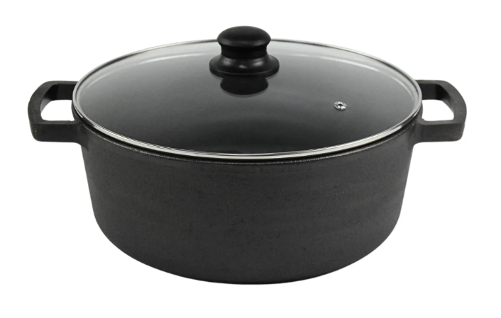 Каструля чавунна зі скляною кришкою Brizoll 4 л