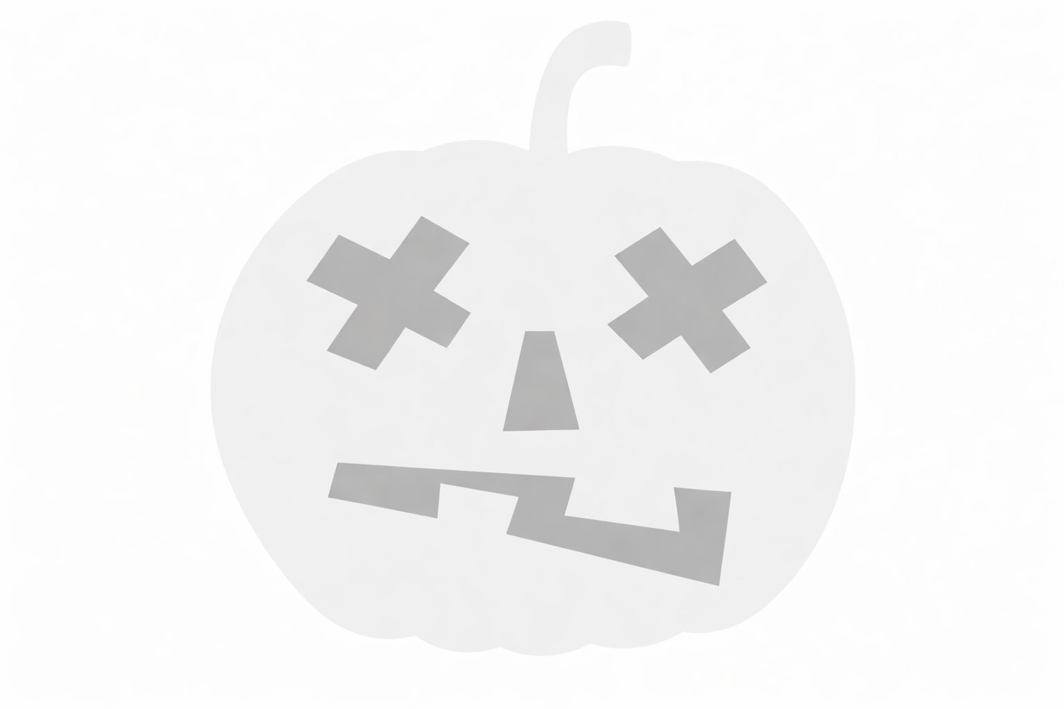 Трафарет на Хэллоуин Тыква 20x16 см Серый (16605/3)