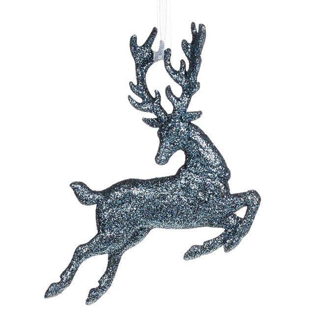 Новогодняя подвеска Flora Олень Темно-синий (11907)