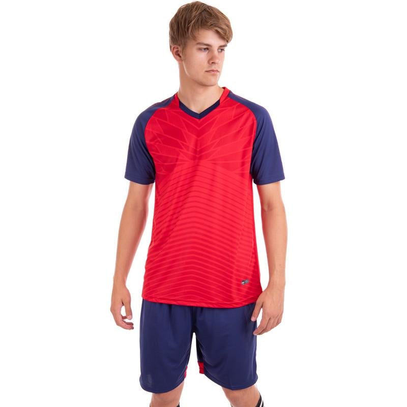 Футбольная форма футболка и шорты Lingo LD-M8601 4XL Темно-синий/Красный