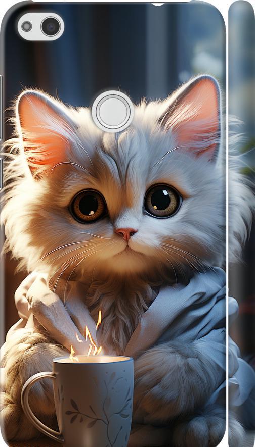 Чехол на Huawei P8 Lite (2017) White cat (5646m-777-42517)