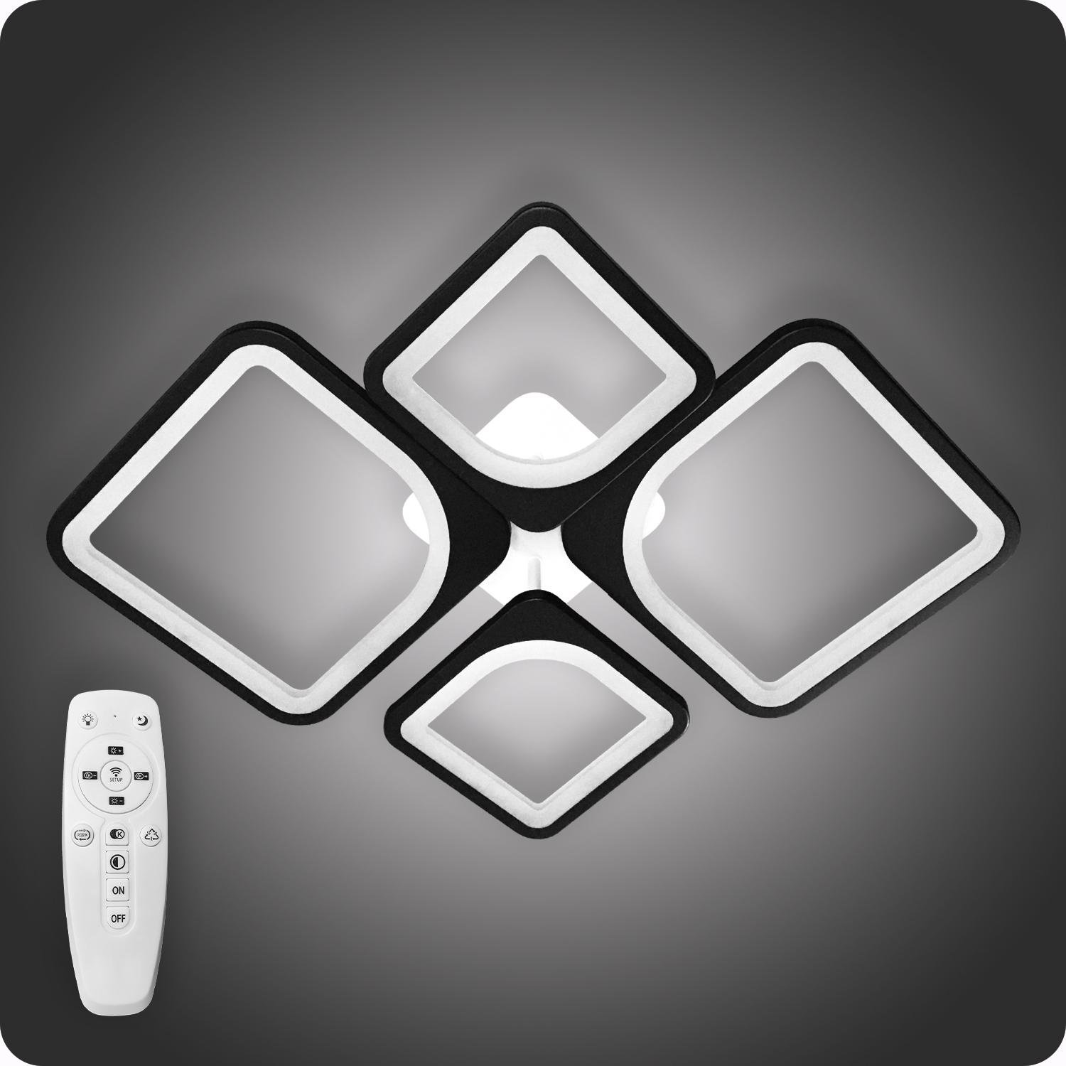 Люстра светодиодная 517 Dlight с пультом 80 Вт Черный (02029) - фото 1