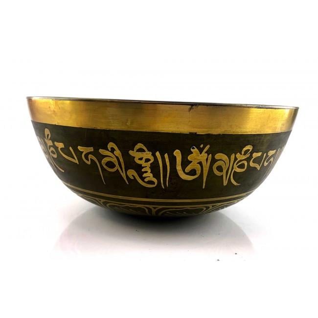 Чаша співаюча бронзова Будда 20,5х19,8х8,7 см Зелений (34885C) - фото 2 Чаша співаюча бронзова Будда 20,5х19,8х8,7 см Зелений (34885C) - фото 2