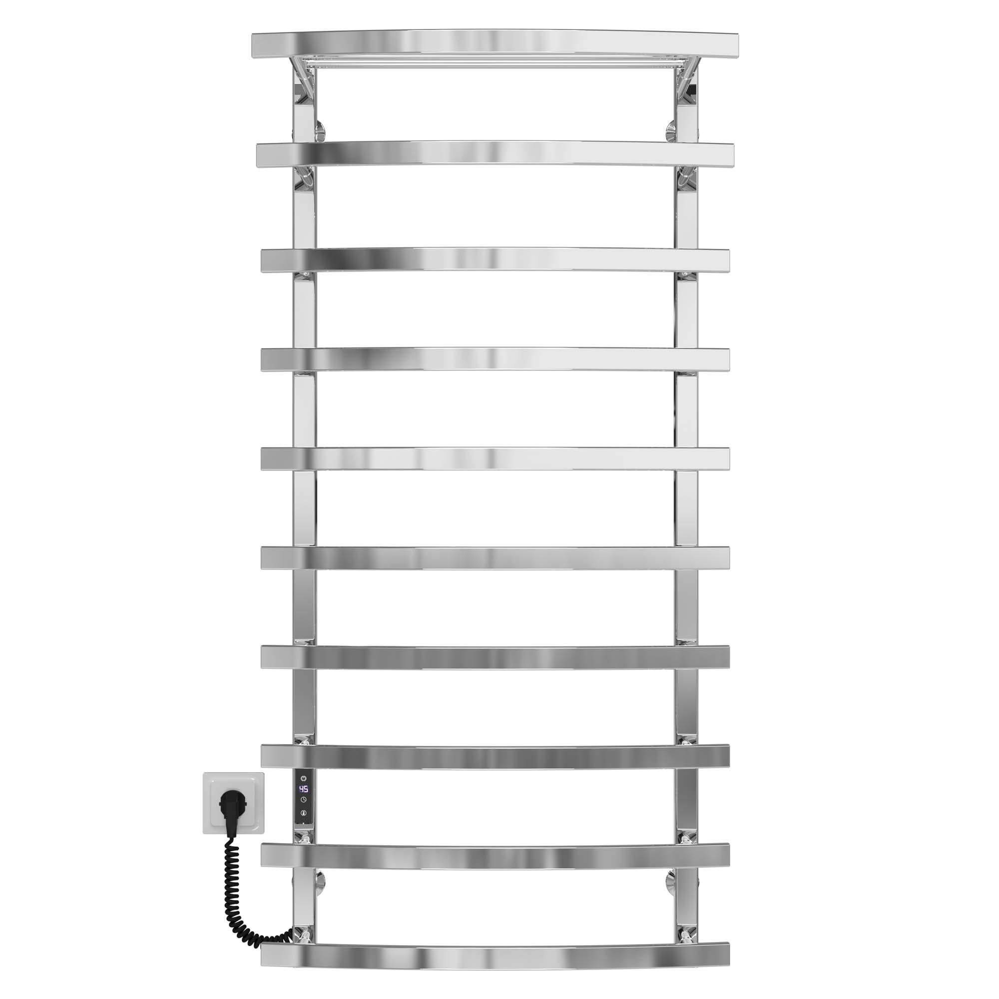 Полотенцесушитель электрический Deffi Lotos П10 JD04 левое подключение нержавеющая сталь 500х1200 мм Хром (A.LO.120.50.10.E.C.L.2)