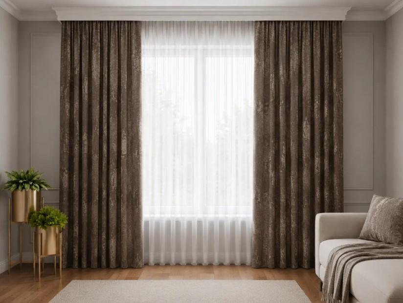 Шторы лен Pavliani Мрамор 1,5х2,7 м 2 шт. Какао (1372ш) Шторы лен Pavliani Мрамор 1,5х2,7 м 2 шт. Какао (1372ш)