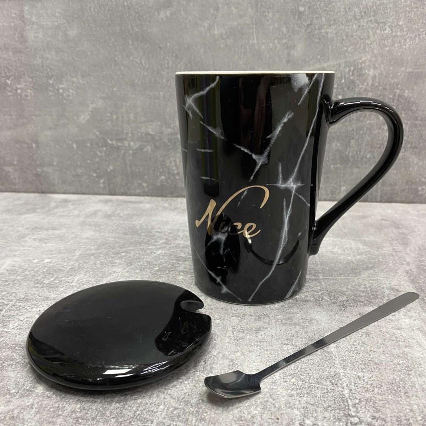 Чашка Olens O8030-81 Nice з кришкою керамічна з ложкою 375 мл - фото 4 Чашка Olens O8030-81 Nice з кришкою керамічна з ложкою 375 мл - фото 4