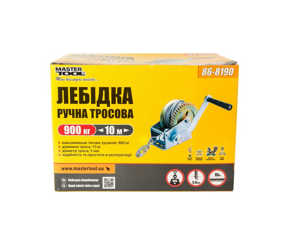 Лебідка барабанна MasterTool 907 кг трос 10 м (86-8190) - фото 4