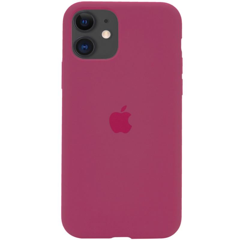 Противоударный чехол Silicone Case Full Protective (AA) для Apple iPhone 11 (6.1") Красный / Rose Red