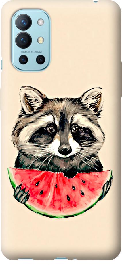 Чехол на OnePlus 9R Енотик с арбузом (4605u-2326-42517) Чехол на OnePlus 9R Енотик с арбузом (4605u-2326-42517)