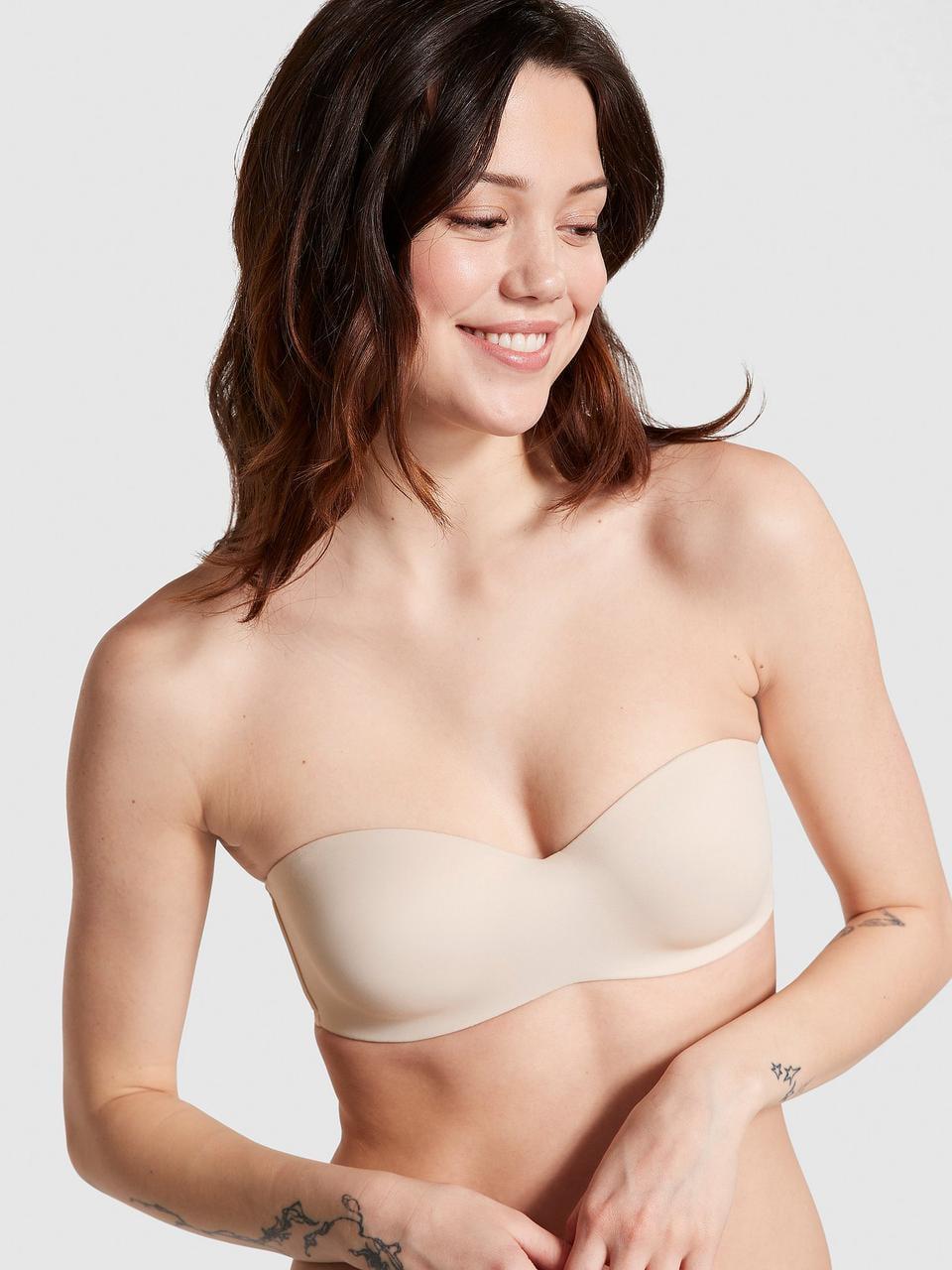 Бюстгальтер Victoria's Secret Lined Strapless 70C Бежевый (2419849309)