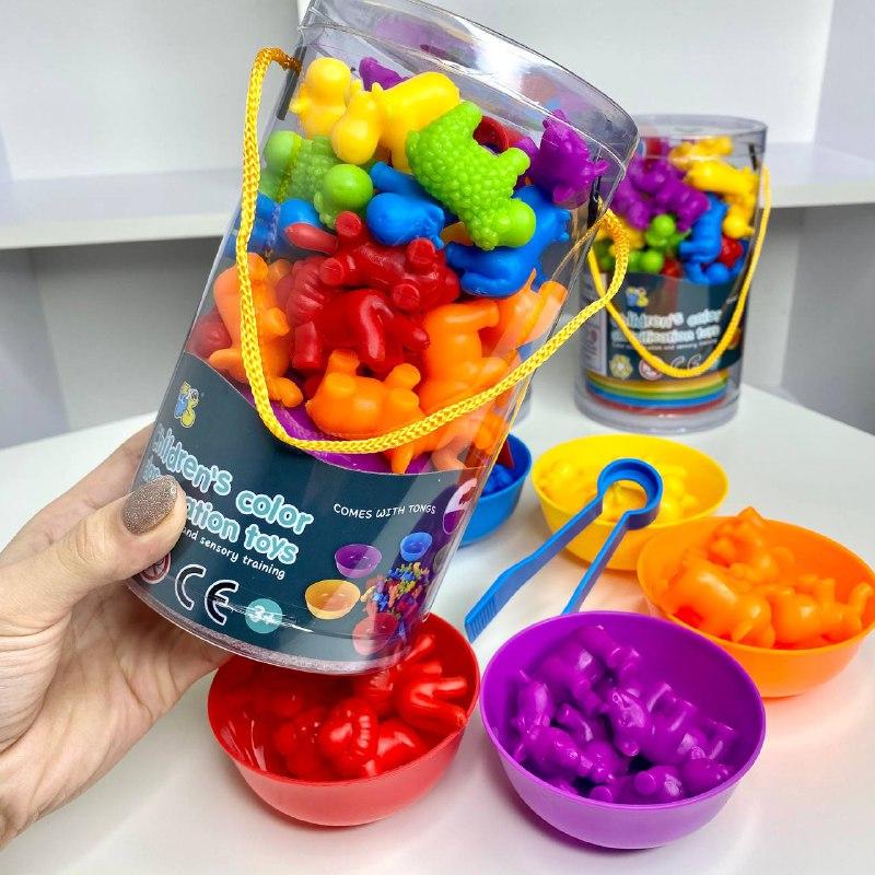 Развивающая игра Fun Game FD2188 Сортер Монтессори по цвету с пинцетами и тарелочками Животные (1718015115) - фото 4 Развивающая игра Fun Game FD2188 Сортер Монтессори по цвету с пинцетами и тарелочками Животные (1718015115) - фото 4