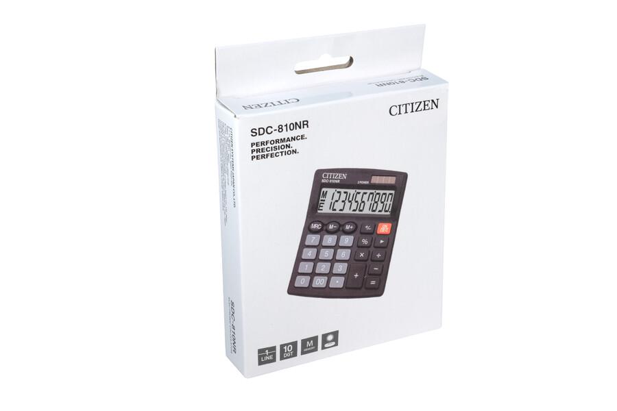 Калькулятор настільний Citizen 102х124х25 мм 10 розрядний Чорний (SDC 810NR) - фото 3