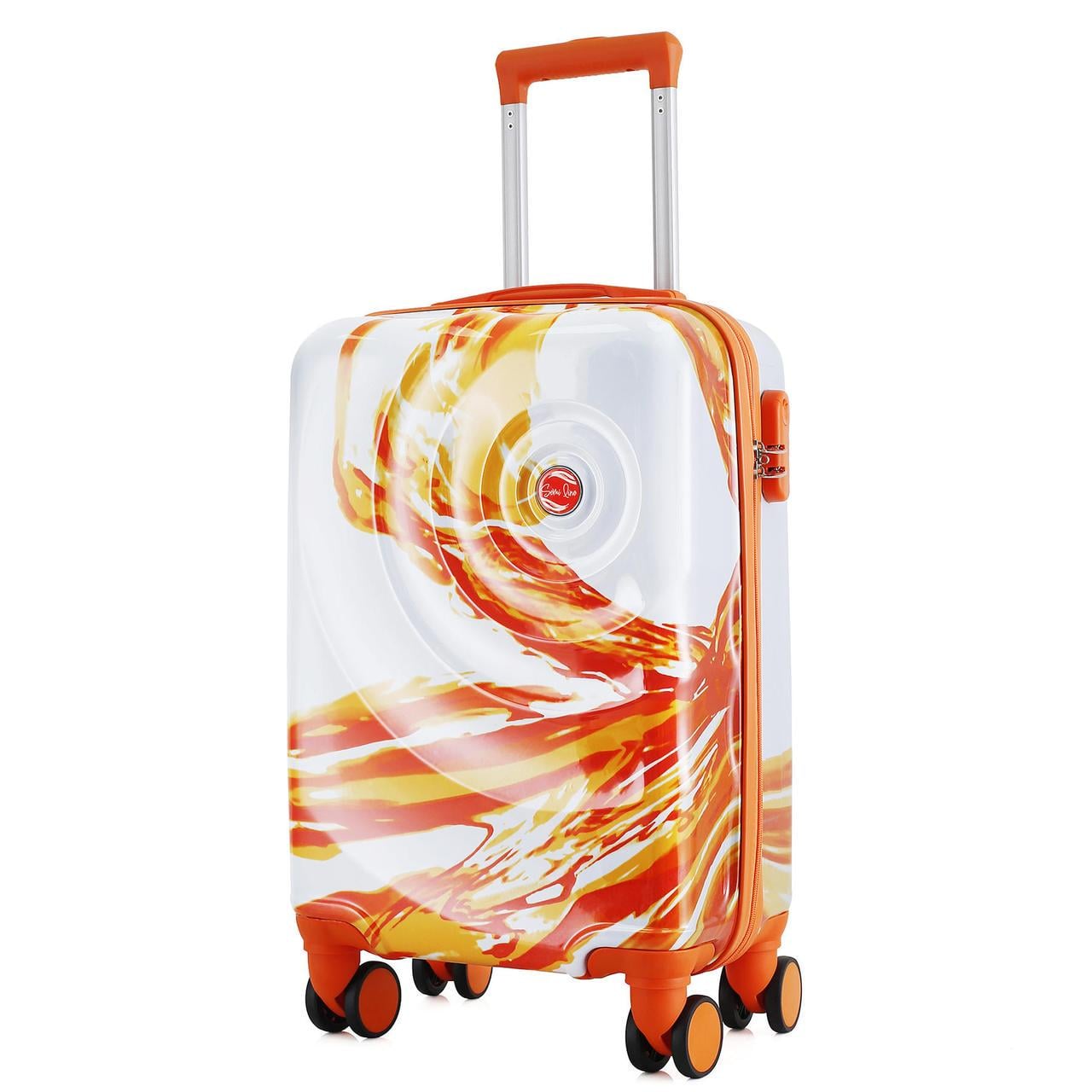 Чемодан SEMI LINE 20" S White/Orange Print (T5655-1)