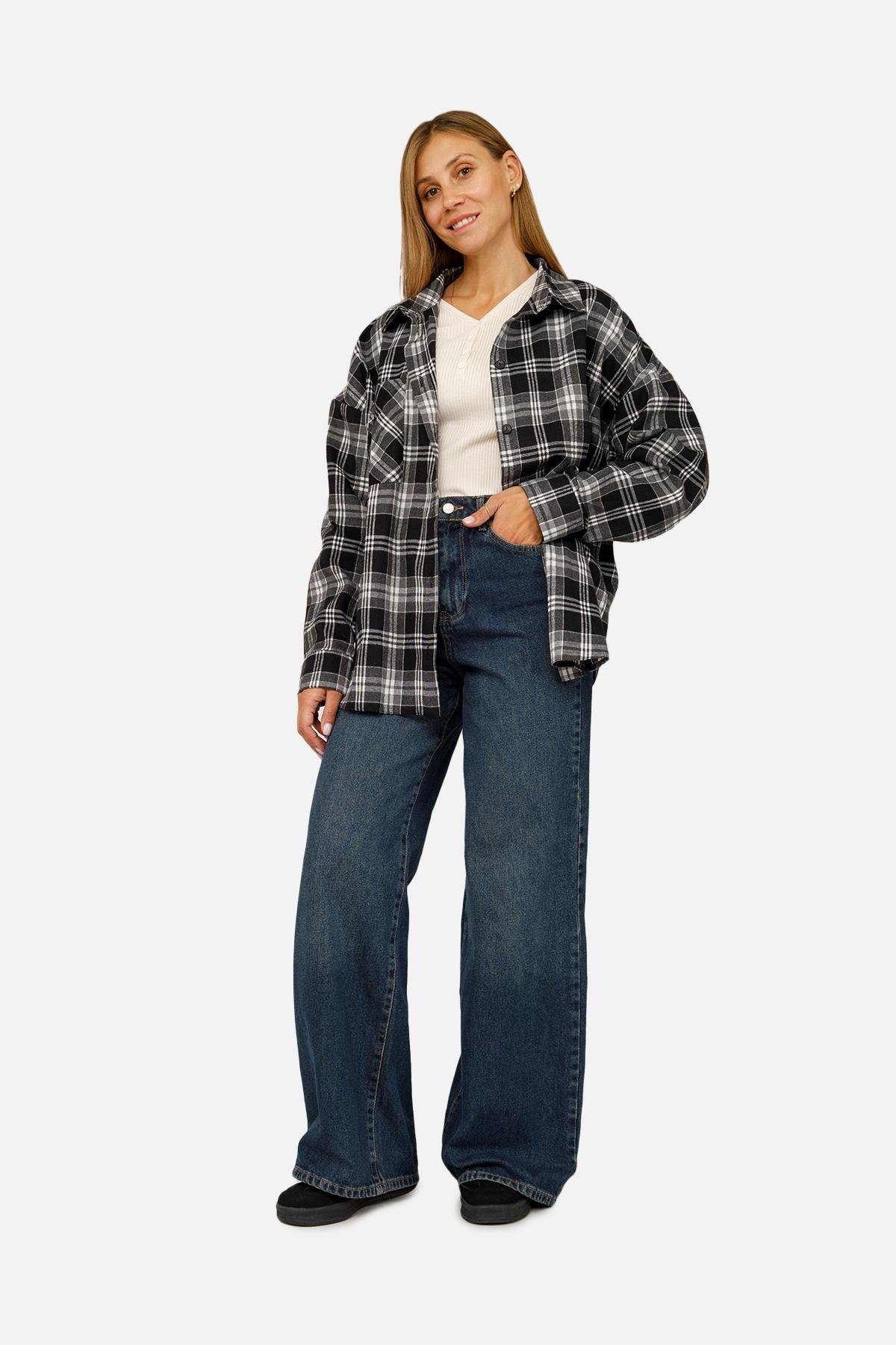 Рубашка женская ЦБ-00259283 с длинным рукавом р. 46 Черный (SKT001019083) - фото 5 Рубашка женская ЦБ-00259283 с длинным рукавом р. 46 Черный (SKT001019083) - фото 5