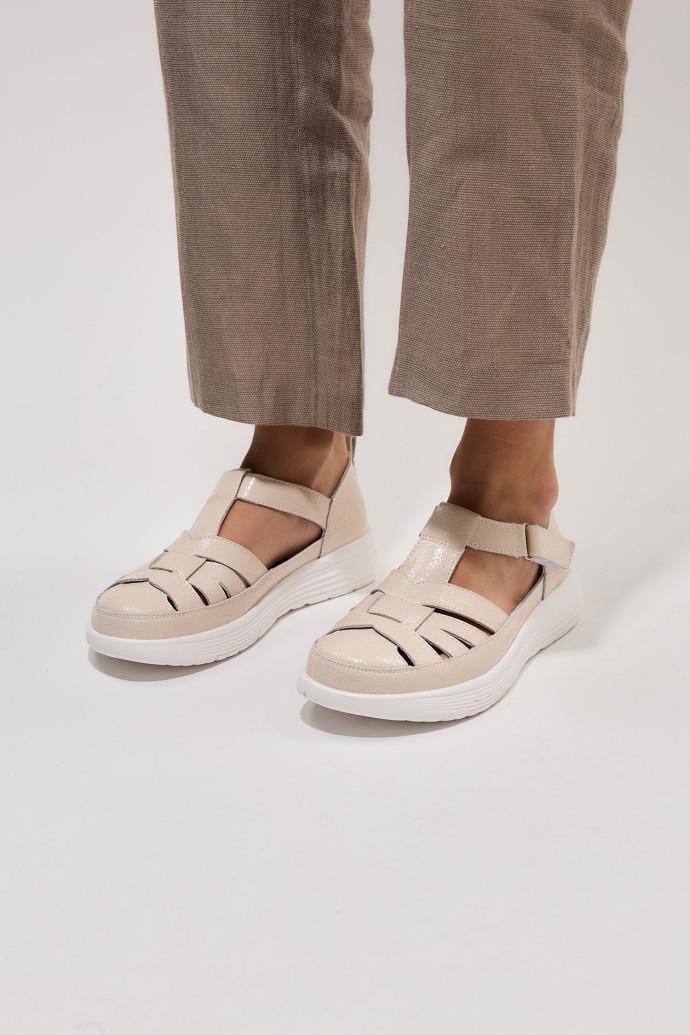 Сандалии женские ALLSY на платформе р. 39 Бежевый (195245) - фото 3 Сандалии женские ALLSY на платформе р. 39 Бежевый (195245) - фото 3