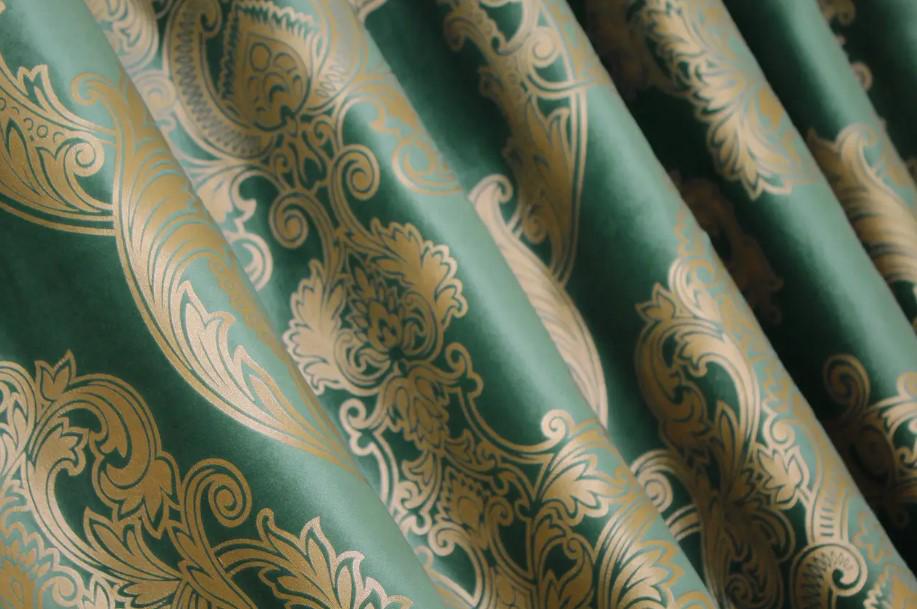 Ткань для штор Корона бархат Зеленый (1248ш)