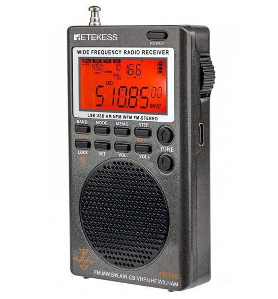 Радиоприемник Retekess TR110 AM/FM/SW/CB/Air/VHF Li-Ion наушники (15291893) Радиоприемник Retekess TR110 AM/FM/SW/CB/Air/VHF Li-Ion наушники (15291893)