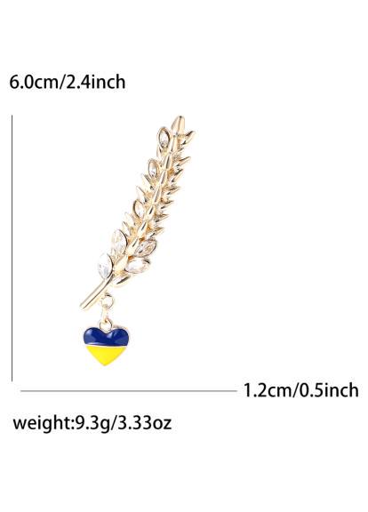 Брошка Колосок пшениці із серцем Жовто-блакитний (8494445) - фото 3 Брошка Колосок пшениці із серцем Жовто-блакитний (8494445) - фото 3
