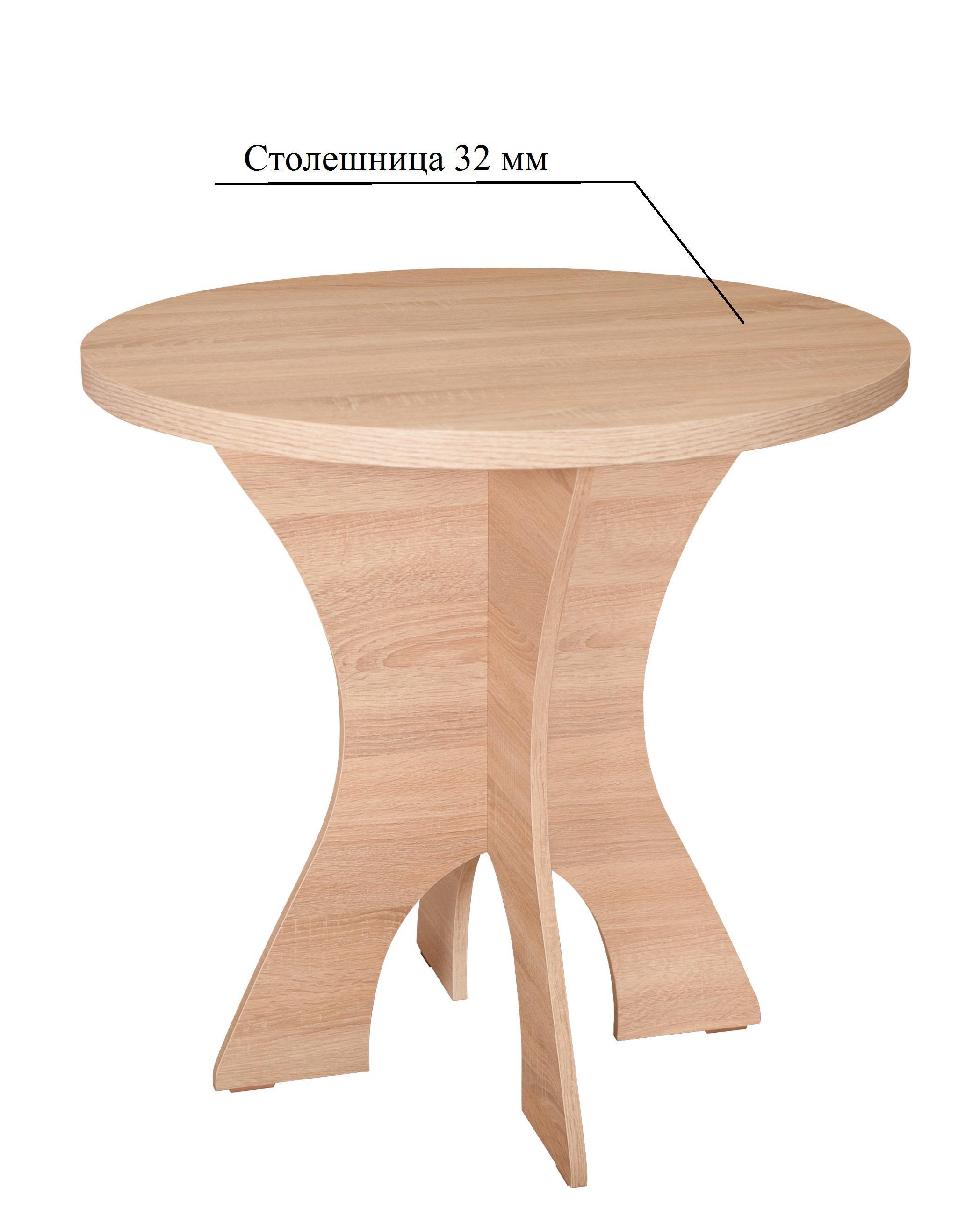 Стіл кухонний круглий МАКСІ-МЕблі 700 Дуб сонома (5102523) - фото 4 Стіл кухонний круглий МАКСІ-МЕблі 700 Дуб сонома (5102523) - фото 4