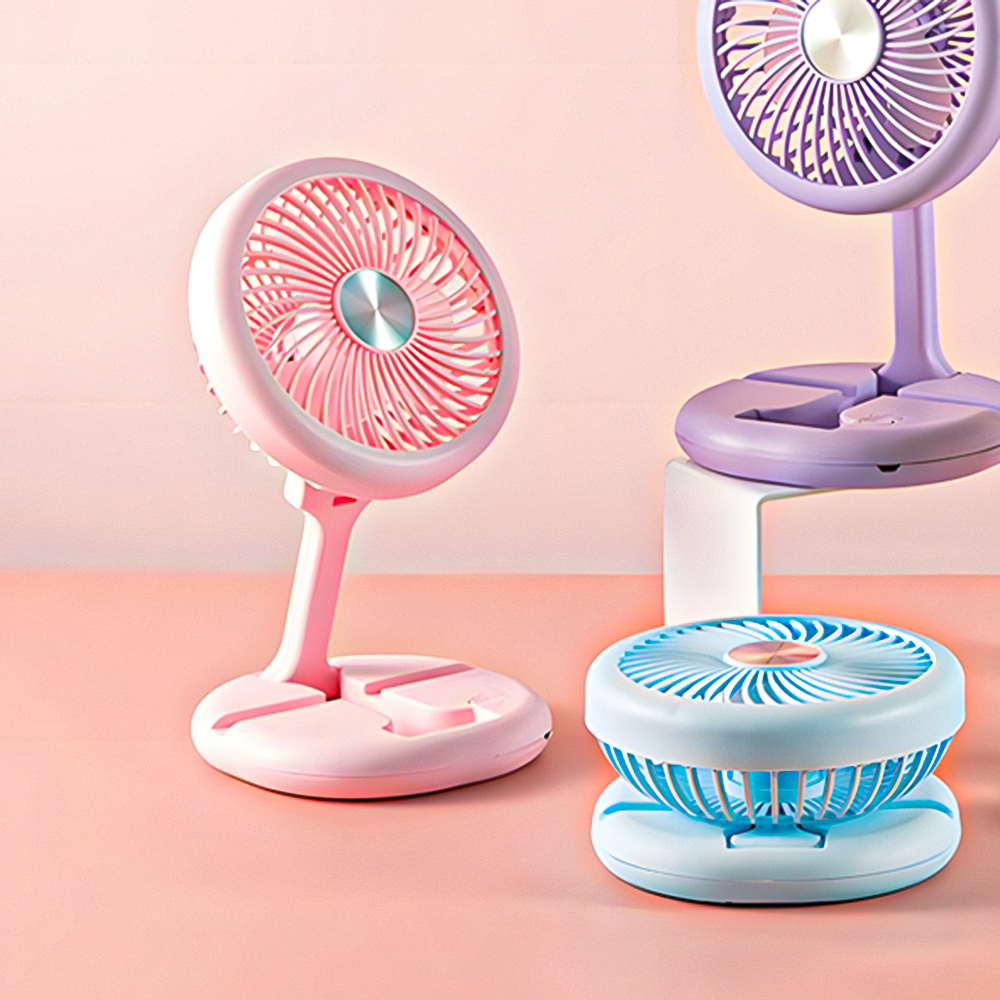 Вентилятор портативний настільний на акумуляторі 400 мАг USB 2 режими тримач для телефону Рожевий (27432464) - фото 6 Вентилятор портативний настільний на акумуляторі 400 мАг USB 2 режими тримач для телефону Рожевий (27432464) - фото 6