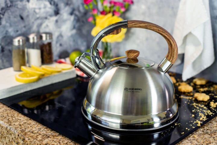 Чайник зі свистком для індукційної плити Edenberg EB-2446 3л з нержавіючої сталі Коричневий (2530556648) - фото 3