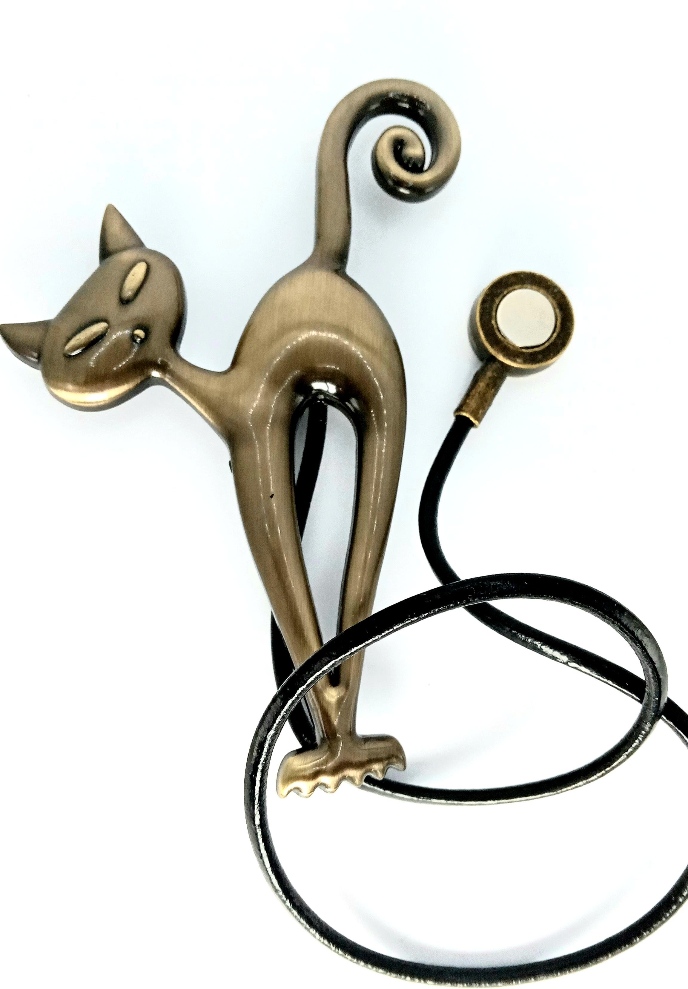 Магнит для штор Кот металлический Антик