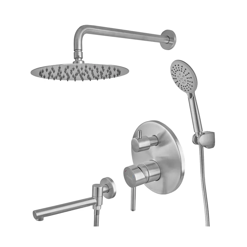 Душевая система встроенная KOER KI-66018-02 3 функции нержавеющая сталь (KR4794)