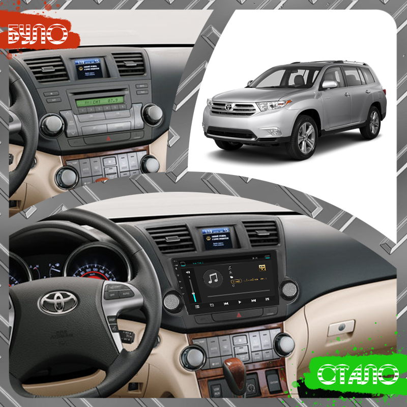 Автомагнитола штатная Lesko Wi-Fi для Toyota Highlander II U40 Рестайлинг 2010-2013 2/32Gb 10" (1653019449) - фото 3