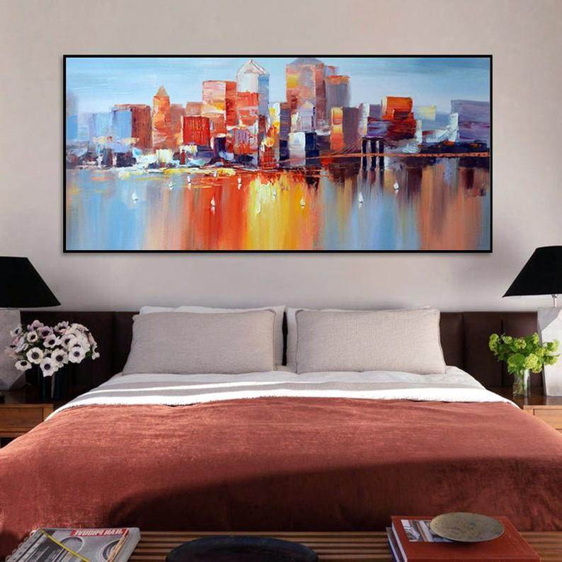 Картина на холсте ArtSale Городской пейзаж 50х100 см sity0023
