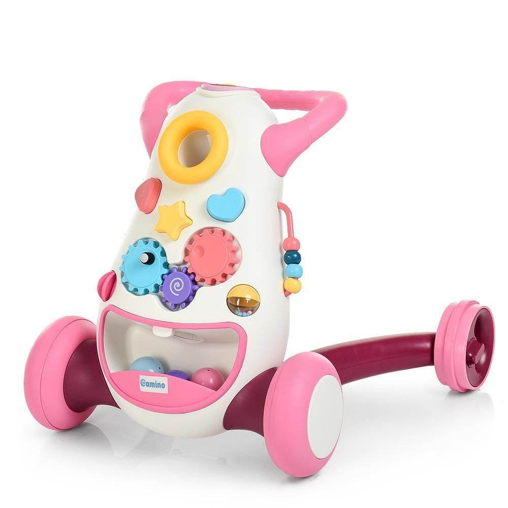 Ходунки-каталка Baby Walker K1 з музичними ефектами Рожевий (FD-6820-8)