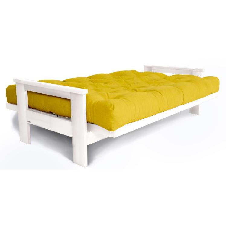 Диван-футон розкладний Woodman Mexico з масиву дерева Білий/Жовтий - фото 2 Диван-футон розкладний Woodman Mexico з масиву дерева Білий/Жовтий - фото 2