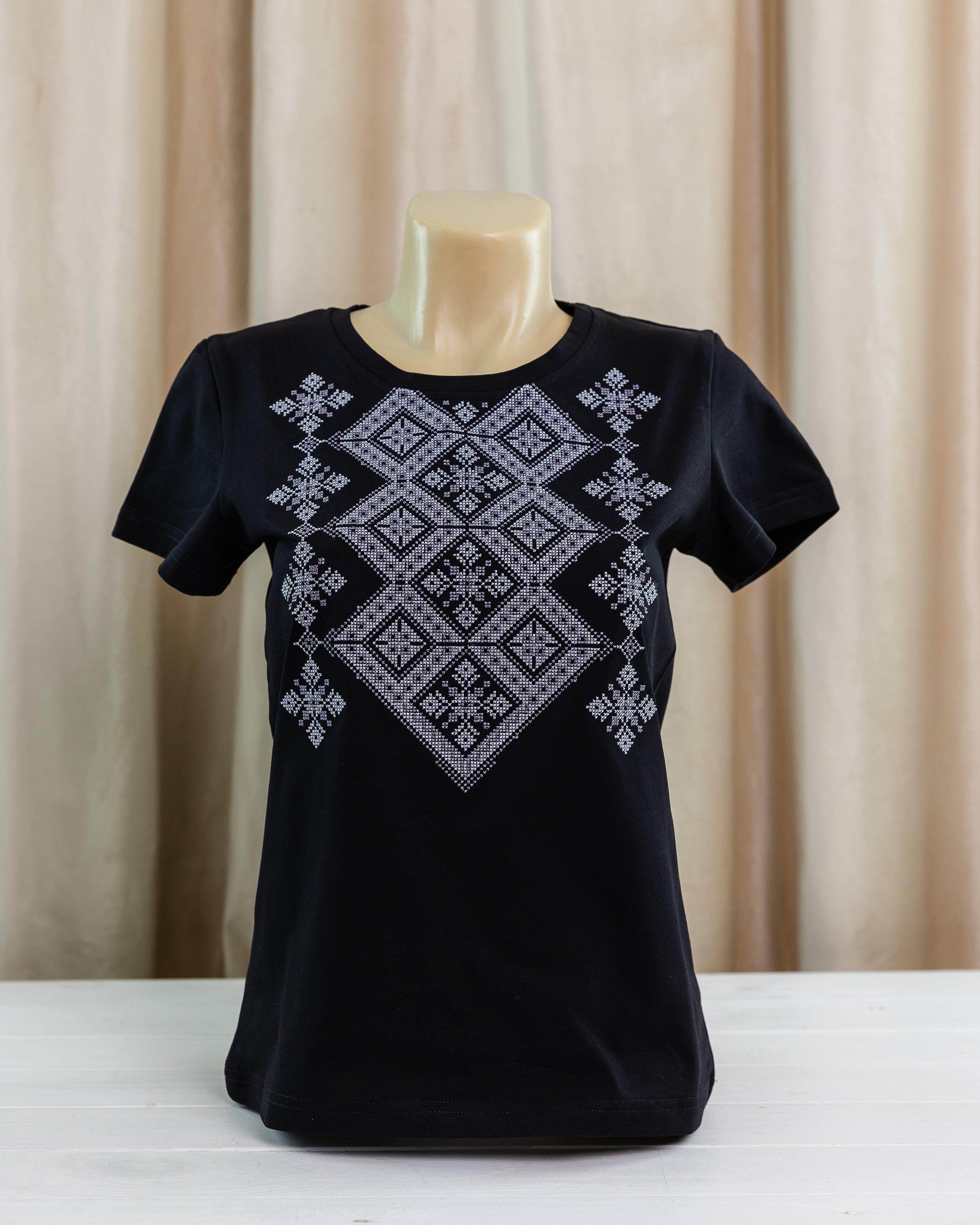 Футболка-вышиванка женская XRmaster Стихия 3XL Черный/Серый (0002419-XXXL)