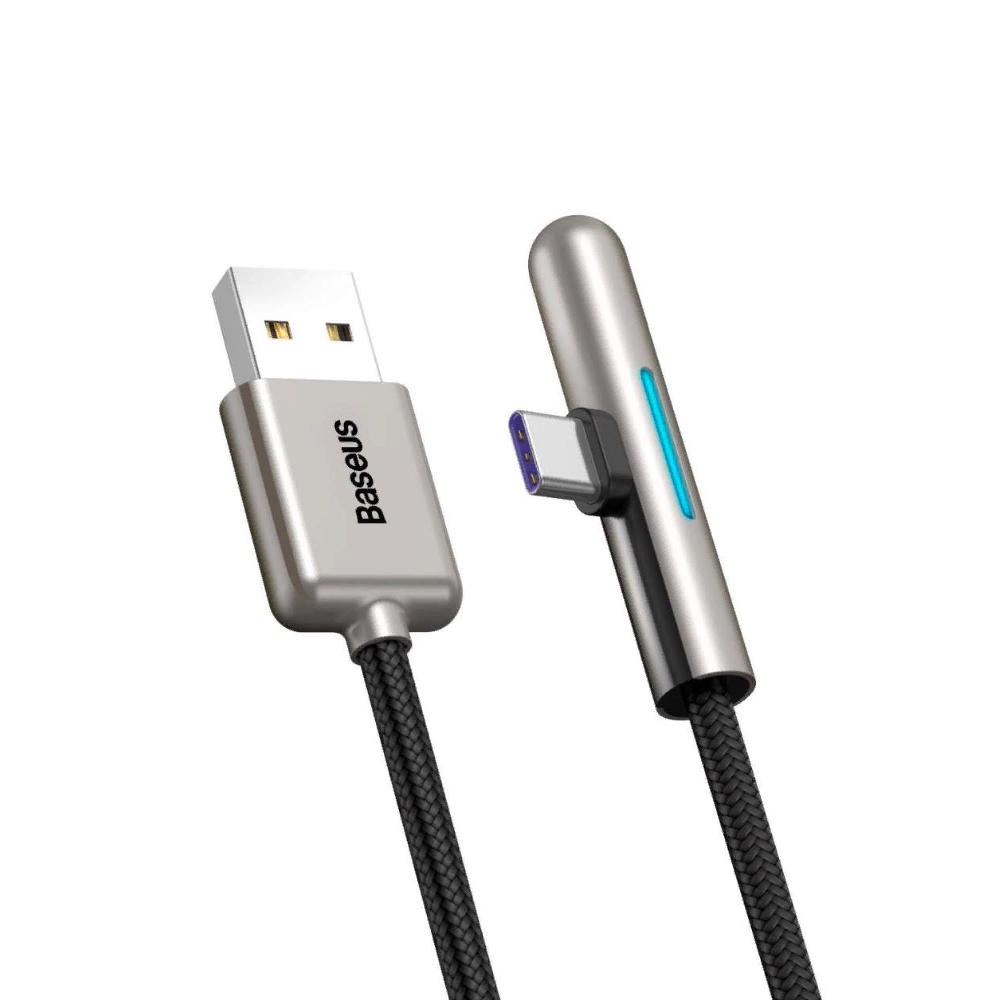 Кабель Baseus Iridescent Lamp HW flash charge Mobile Game USB For Type-C 40W 1 м Black