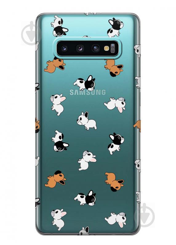 Чехол iSwag для Samsung Galaxy S10 Plus Французские бульдоги (H493)