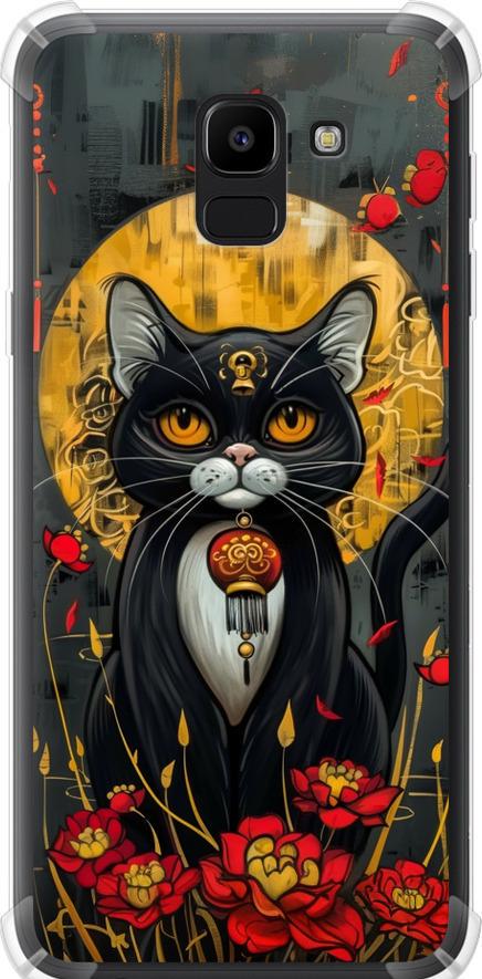Чехол на Samsung Galaxy J6 2018 China Cat (6134sp-1486-42517) Чехол на Samsung Galaxy J6 2018 China Cat (6134sp-1486-42517)