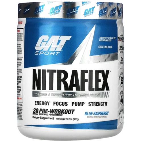Комплекс до тренировки GAT Nitraflex 300 г 30 порций Blue Raspberry