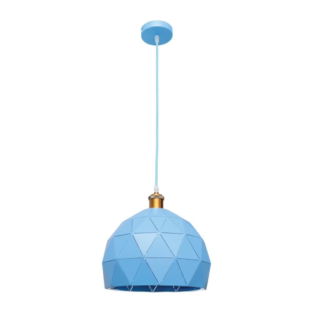 Подвесной светильник лофт голубой с металлическим плафоном Levistella 7529523 BLUE