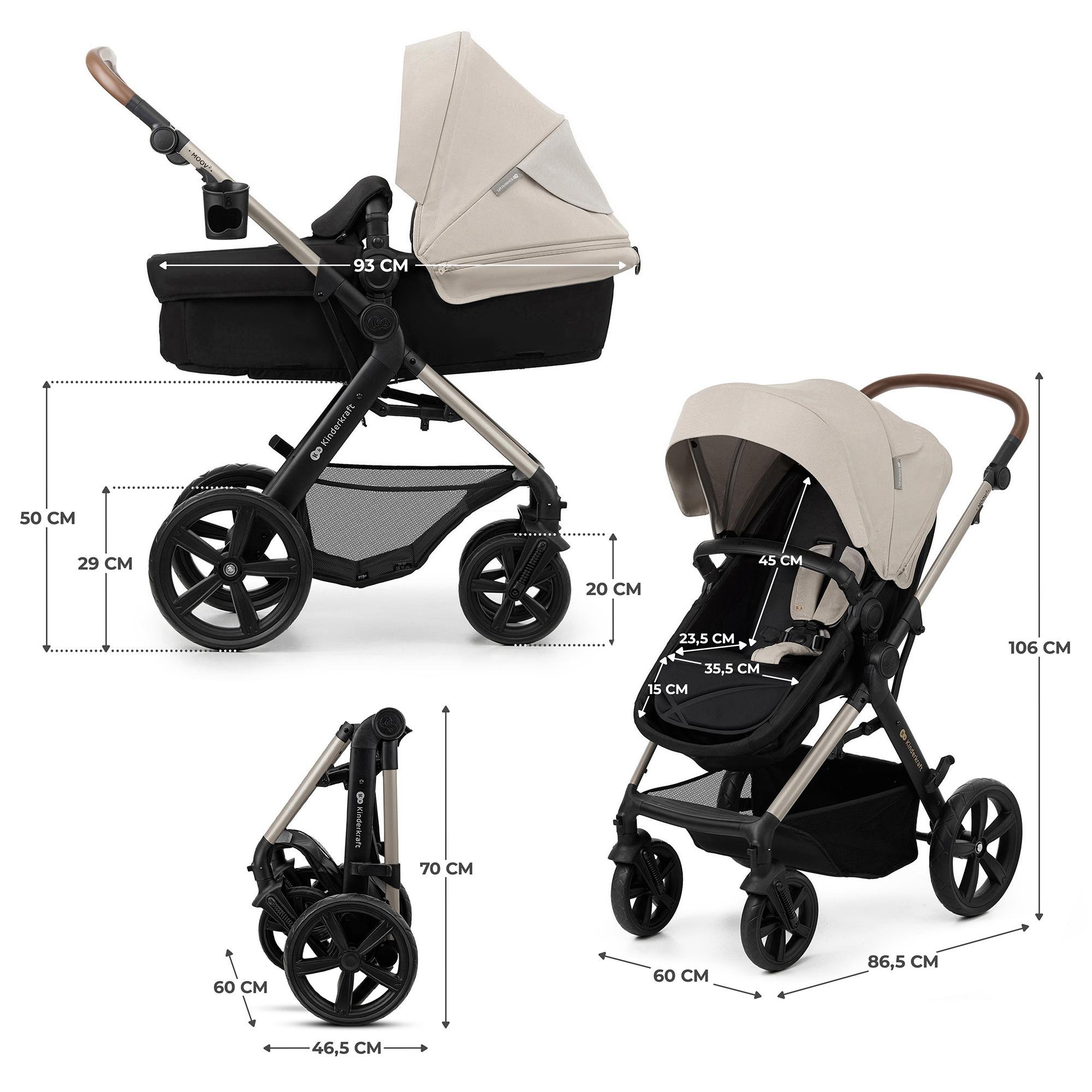 Коляска универсальная Kinderkraft Moov 2 Moonlight Grey (KSMOOV02GRYEV00) - фото 9 Коляска универсальная Kinderkraft Moov 2 Moonlight Grey (KSMOOV02GRYEV00) - фото 9