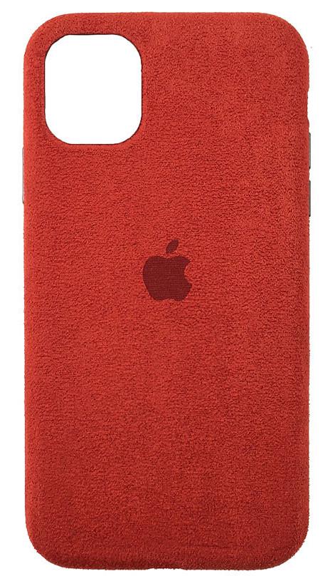 Чохол-накладка ALCANTARA Case Full для iPhone 12 Pro Max 6.7" Червоний (100519)