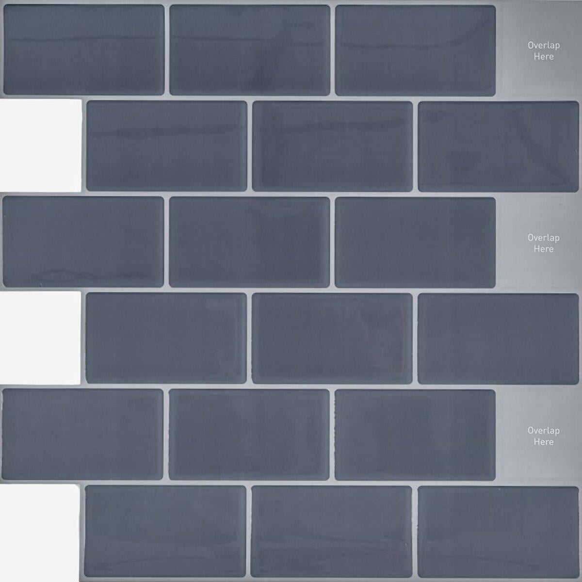 Плитка самоклейна поліуретанова Sticker Wall цегла 305x305x1 мм Сірий (3DPanda-1153)