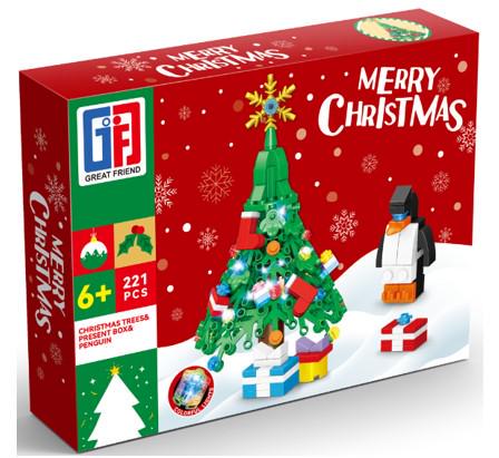 Конструктор Ялинка з іграшками пінгвін 123-818 221 дет. (MTT-188769)