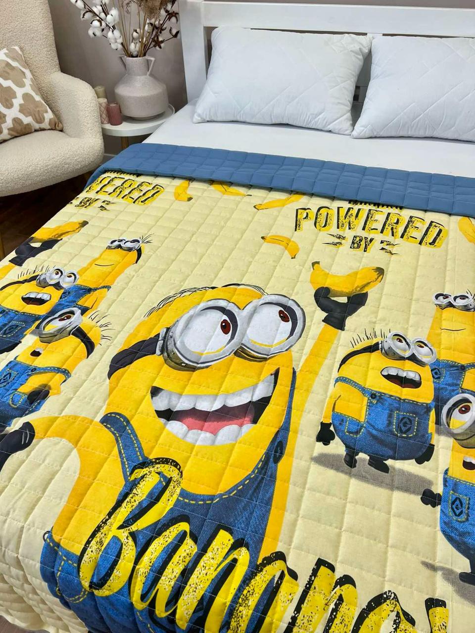 Ковдра дитяча з малюнком Міньйони двостороння 150х210 см Бежевий - фото 4 Ковдра дитяча з малюнком Міньйони двостороння 150х210 см Бежевий - фото 4