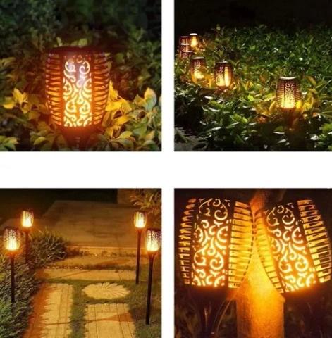 Фонарь светодиодный солнечный с эффектом пламени аккумулятор 3,7В 51 см Черный - фото 8 Фонарь светодиодный солнечный с эффектом пламени аккумулятор 3,7В 51 см Черный - фото 8