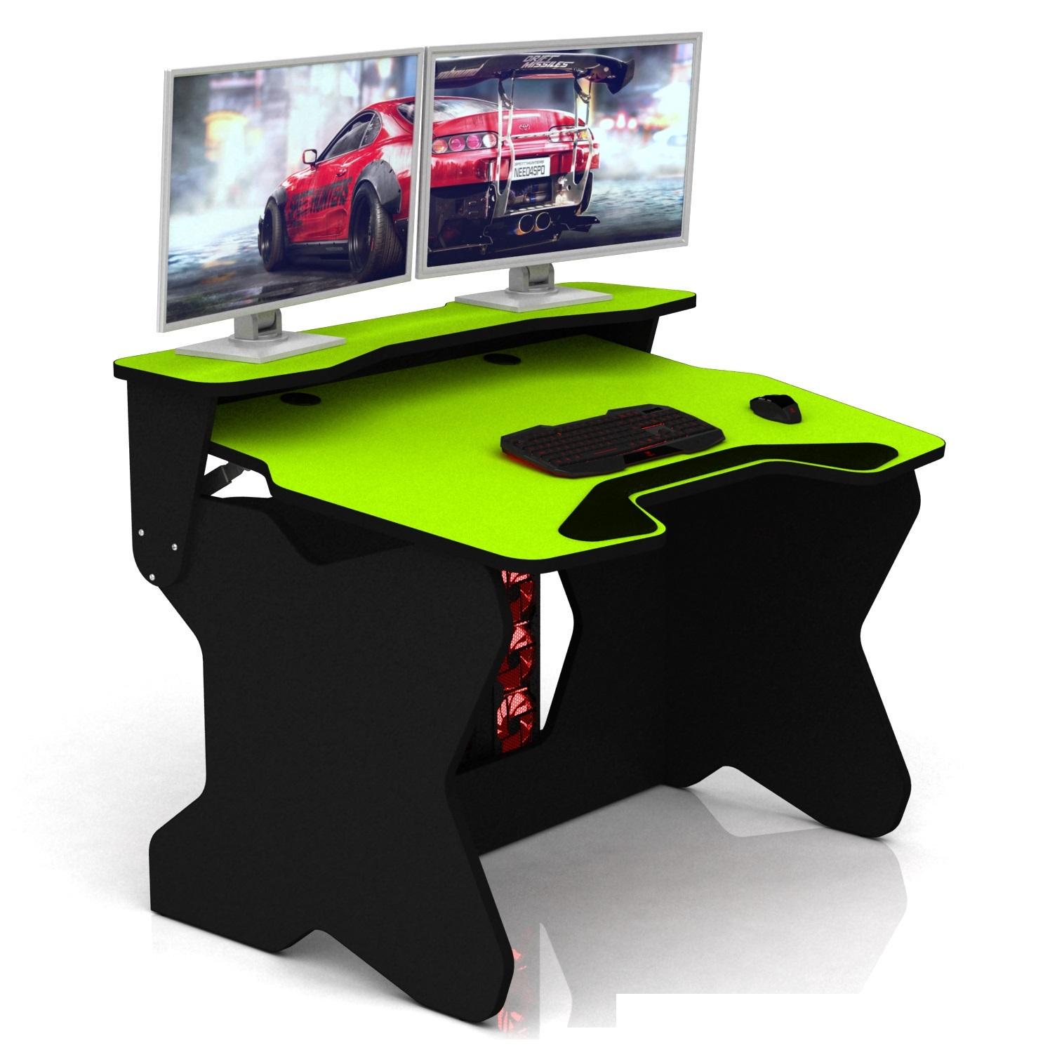 Геймерский стол DX14 CONSTRUCTOR профессиональный трансформированный стол-парта Черный с зеленым - фото 2 Геймерский стол DX14 CONSTRUCTOR профессиональный трансформированный стол-парта Черный с зеленым - фото 2