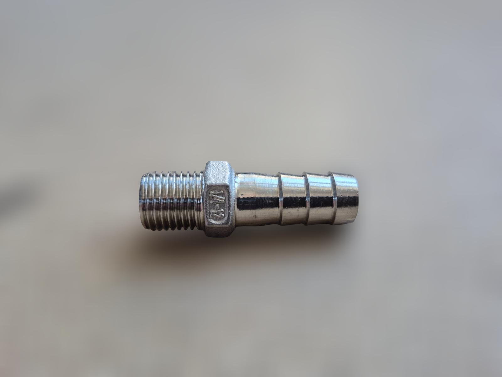 Штуцер шланговый резьбовой DN8 н/ж сталь AISI304 BSPP Class-150 шестигранник елочка 12 мм 1/4" (29203329) - фото 3 Штуцер шланговый резьбовой DN8 н/ж сталь AISI304 BSPP Class-150 шестигранник елочка 12 мм 1/4" (29203329) - фото 3