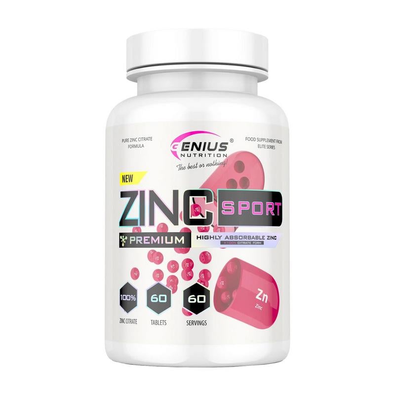 Цинк цитрат Genius Nutrition Zinc Sport 60 табл.