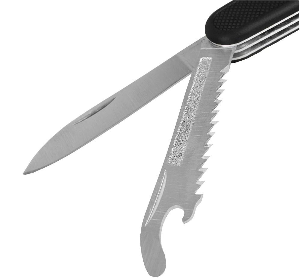 Ніж багатофункціональний Mil-Tec Old Style 7в1 з чохлом Чорний (15337050) - фото 4